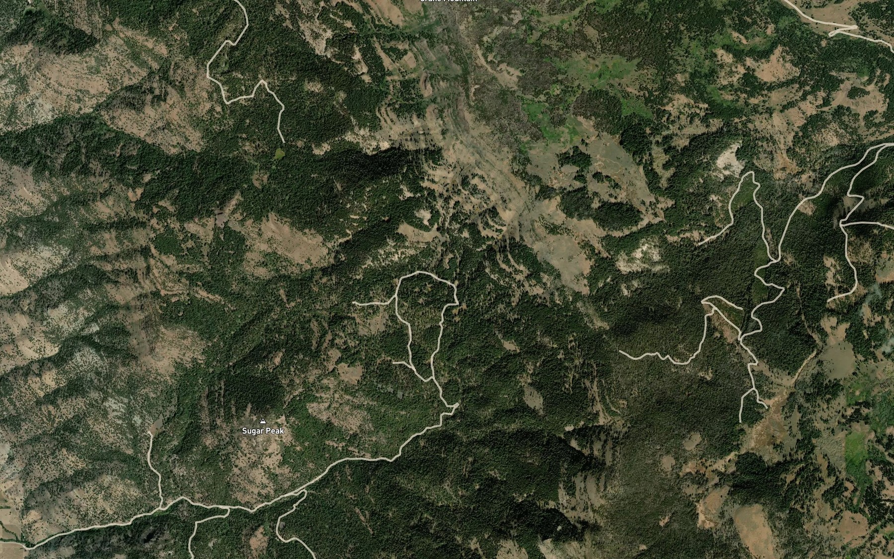 Satellite map of the Bow Spring