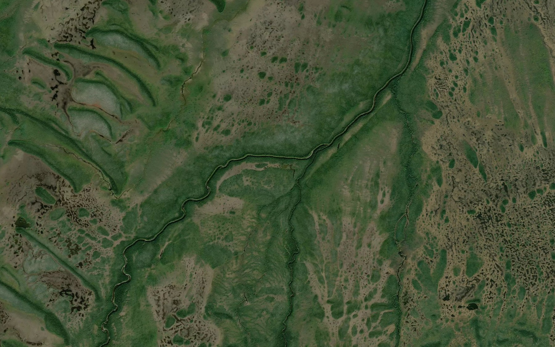Satellite map of the Luchan River