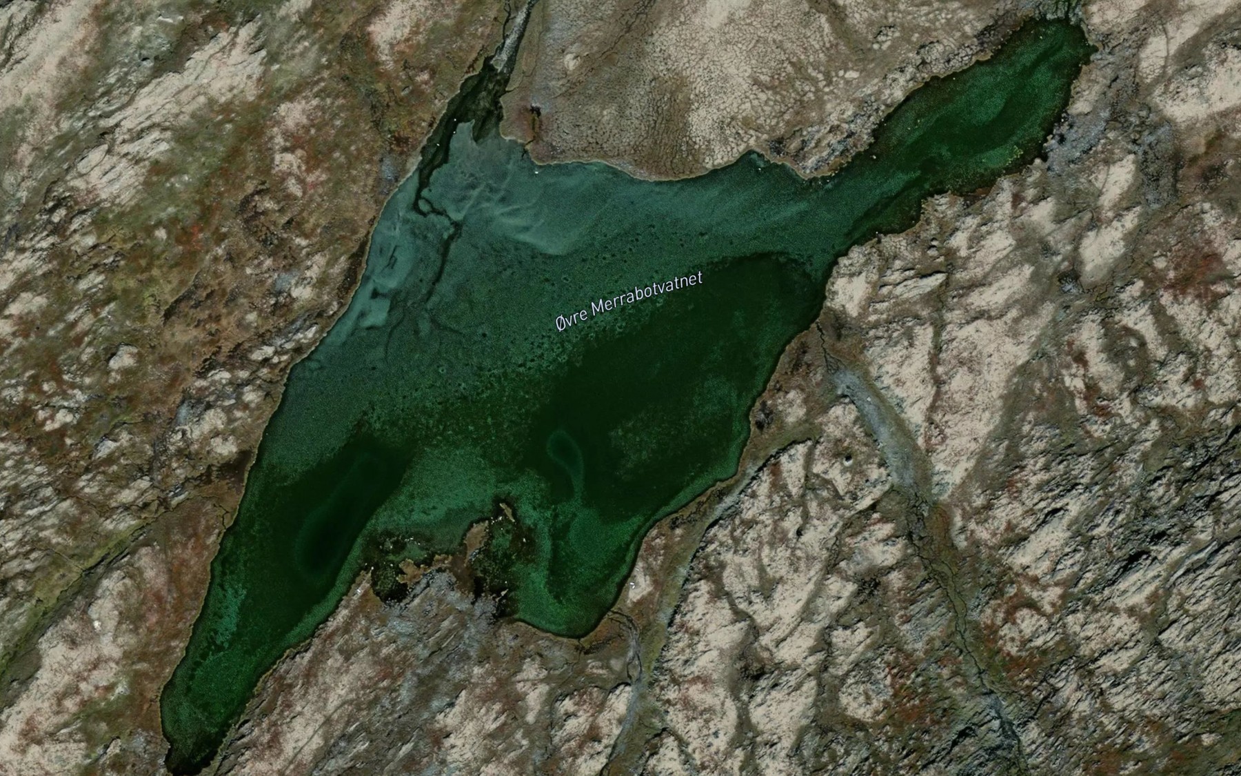 Satellite map of the Merrabottvatnet,ovre