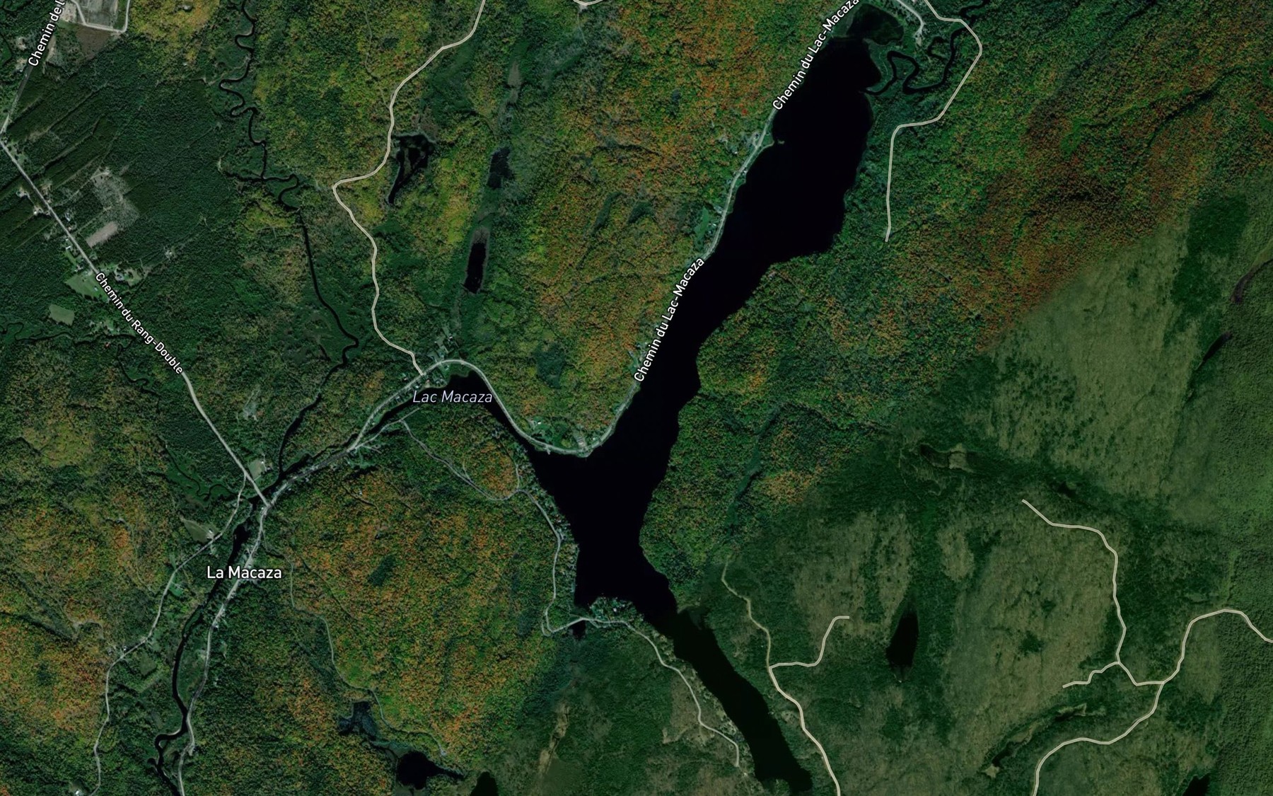 Satellite map of the Lac Macaza