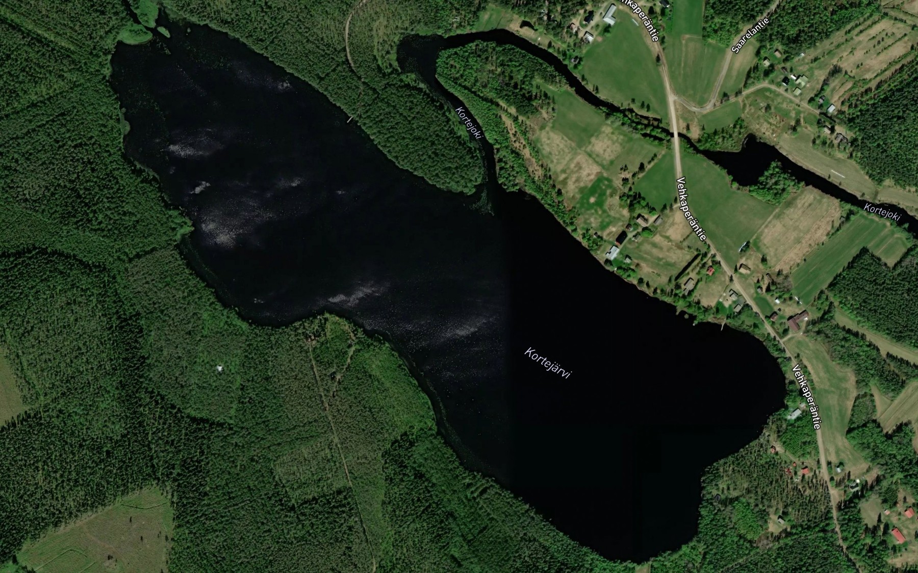 Satellite map of the Kortejarvi