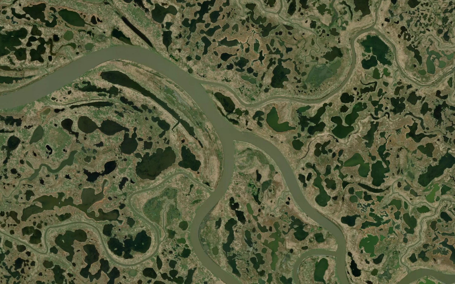 Satellite map of the Nunavulnuk River