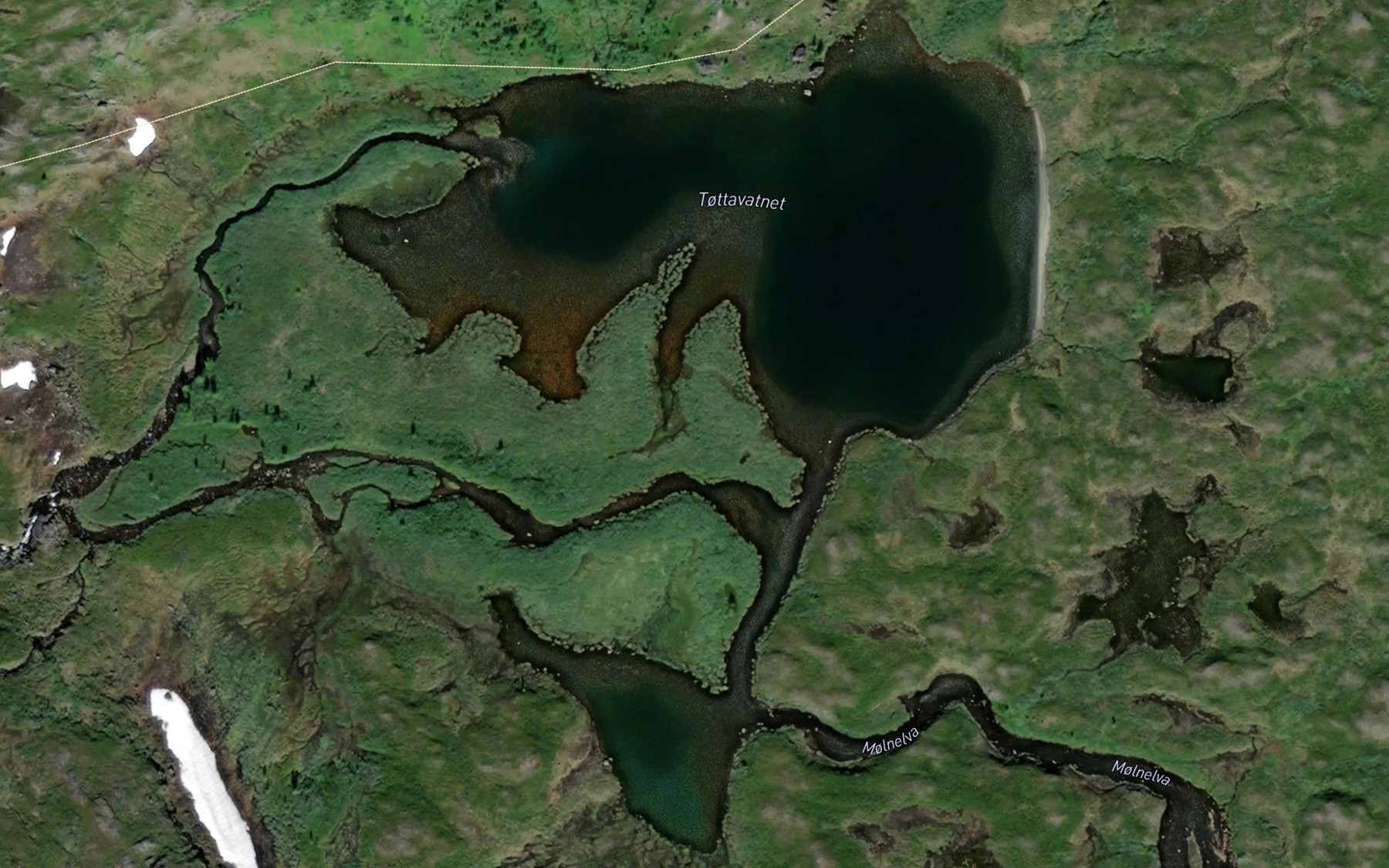 Satellite map of the Tottavatnet