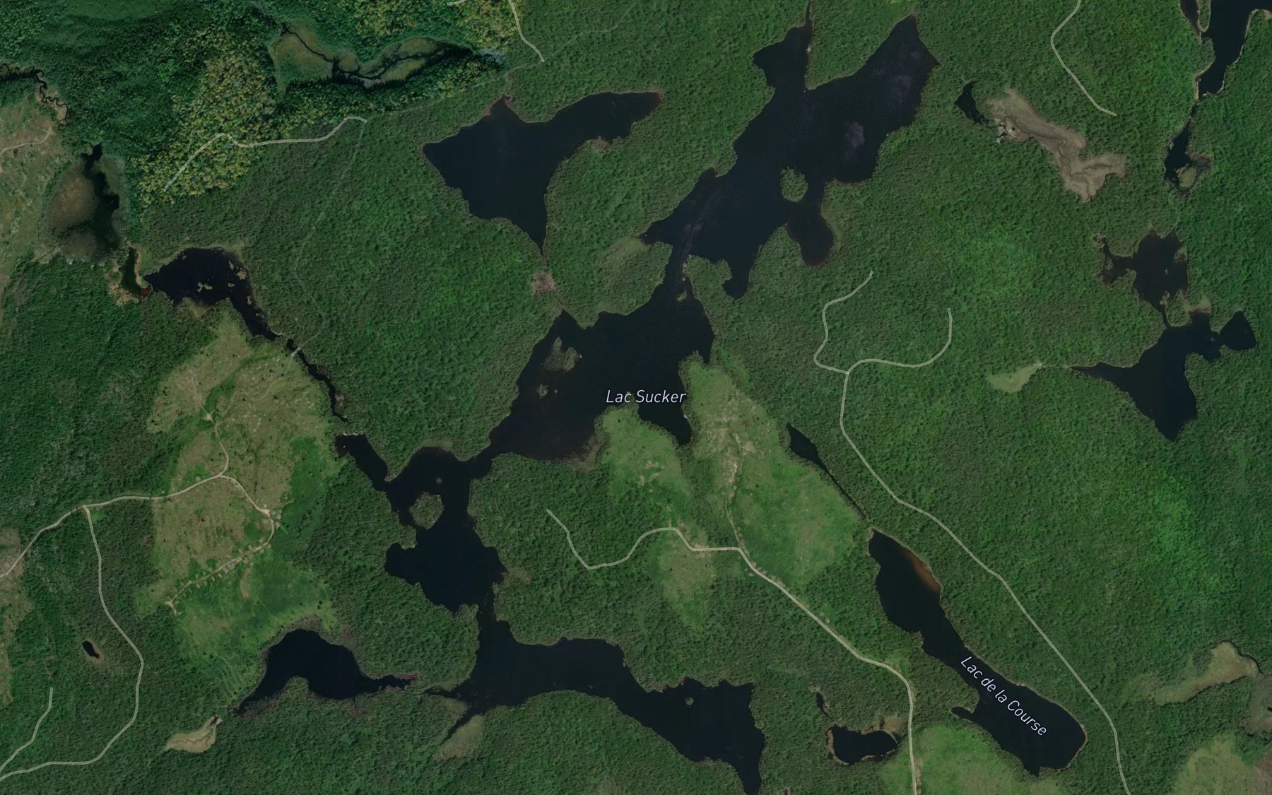 Satellite map of the Lac Sucker