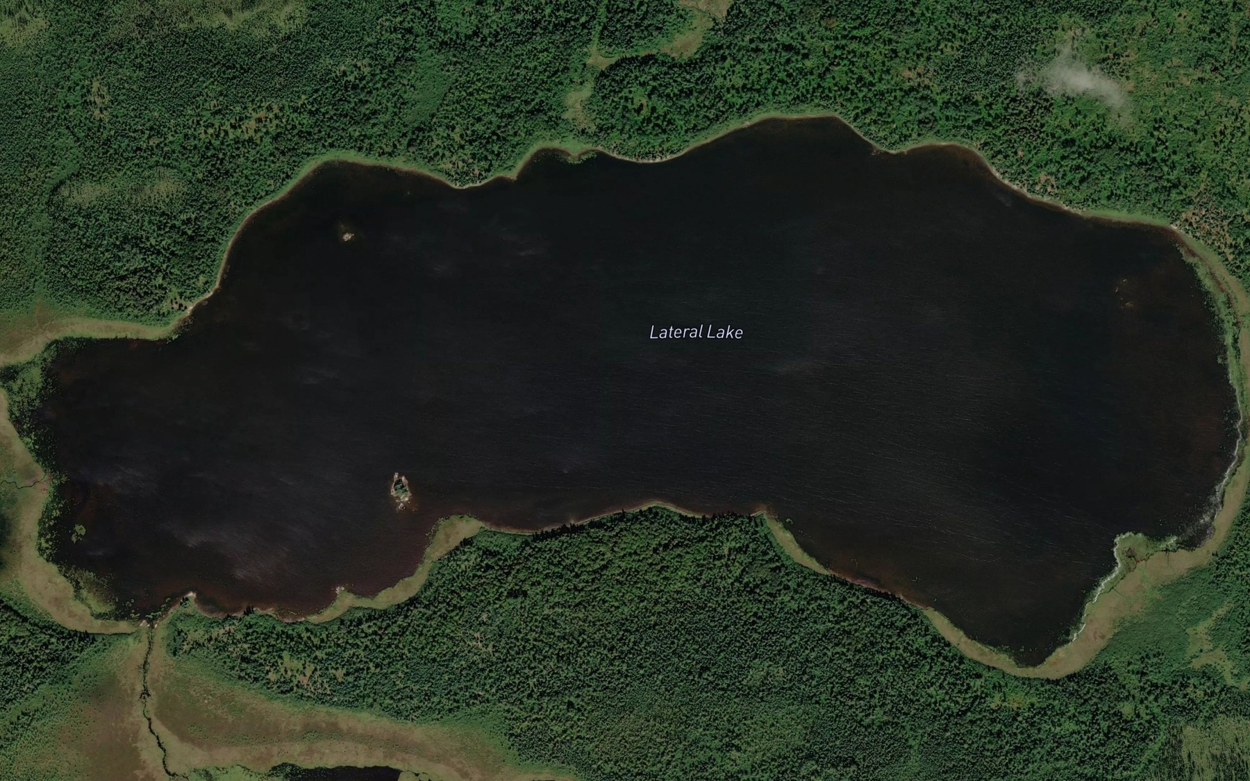 Satellite map of the Lateral Lake