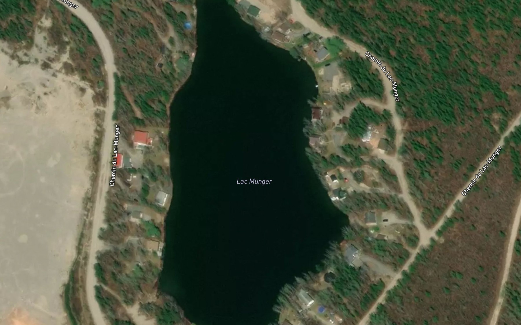 Satellite map of the Lac Munger