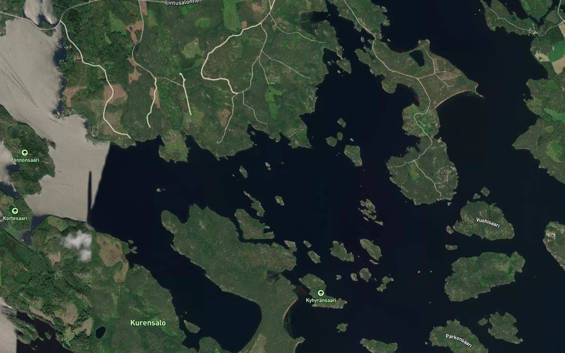Satellite map of the Takasenselka