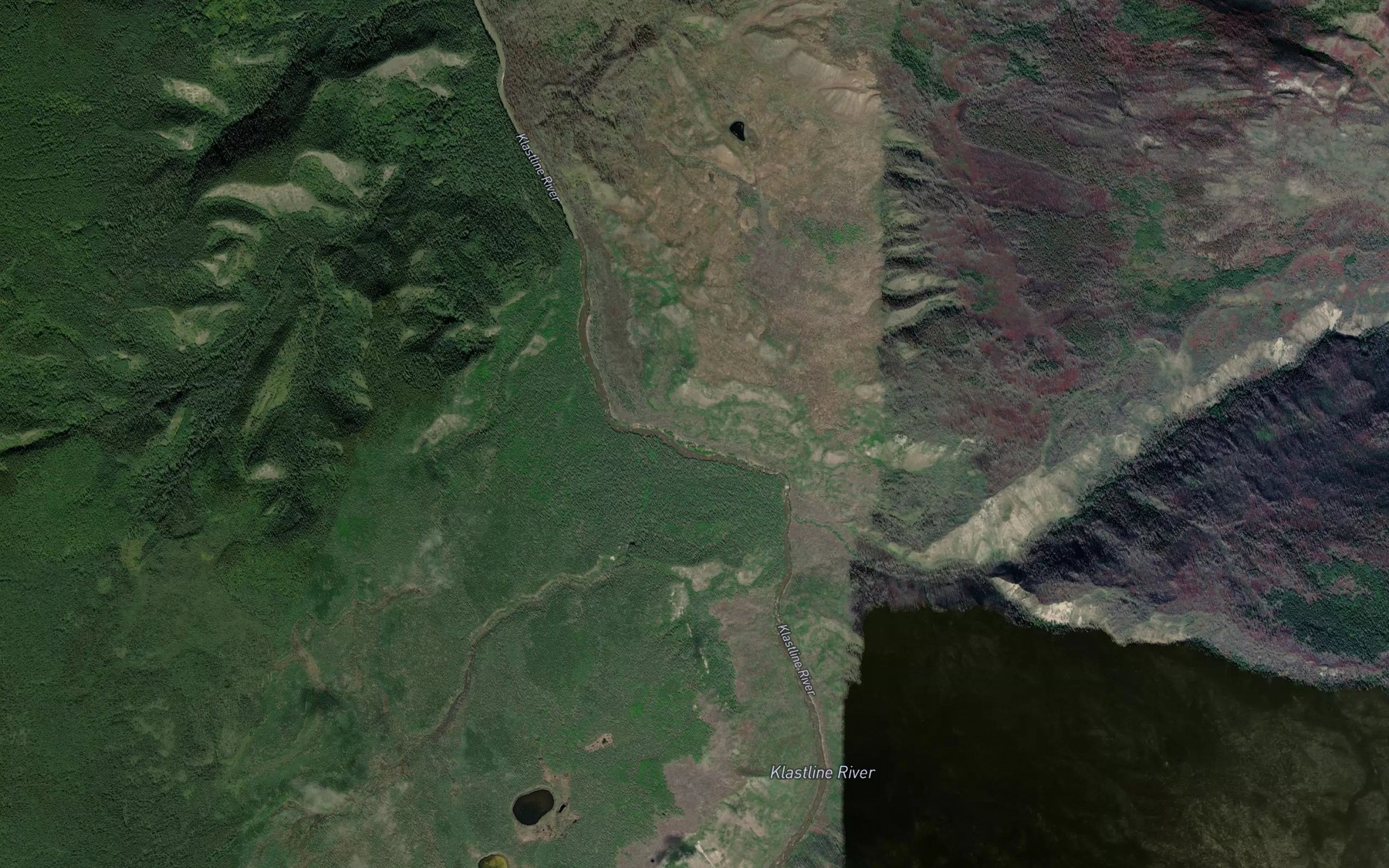Satellite map of the Detiaten Creek