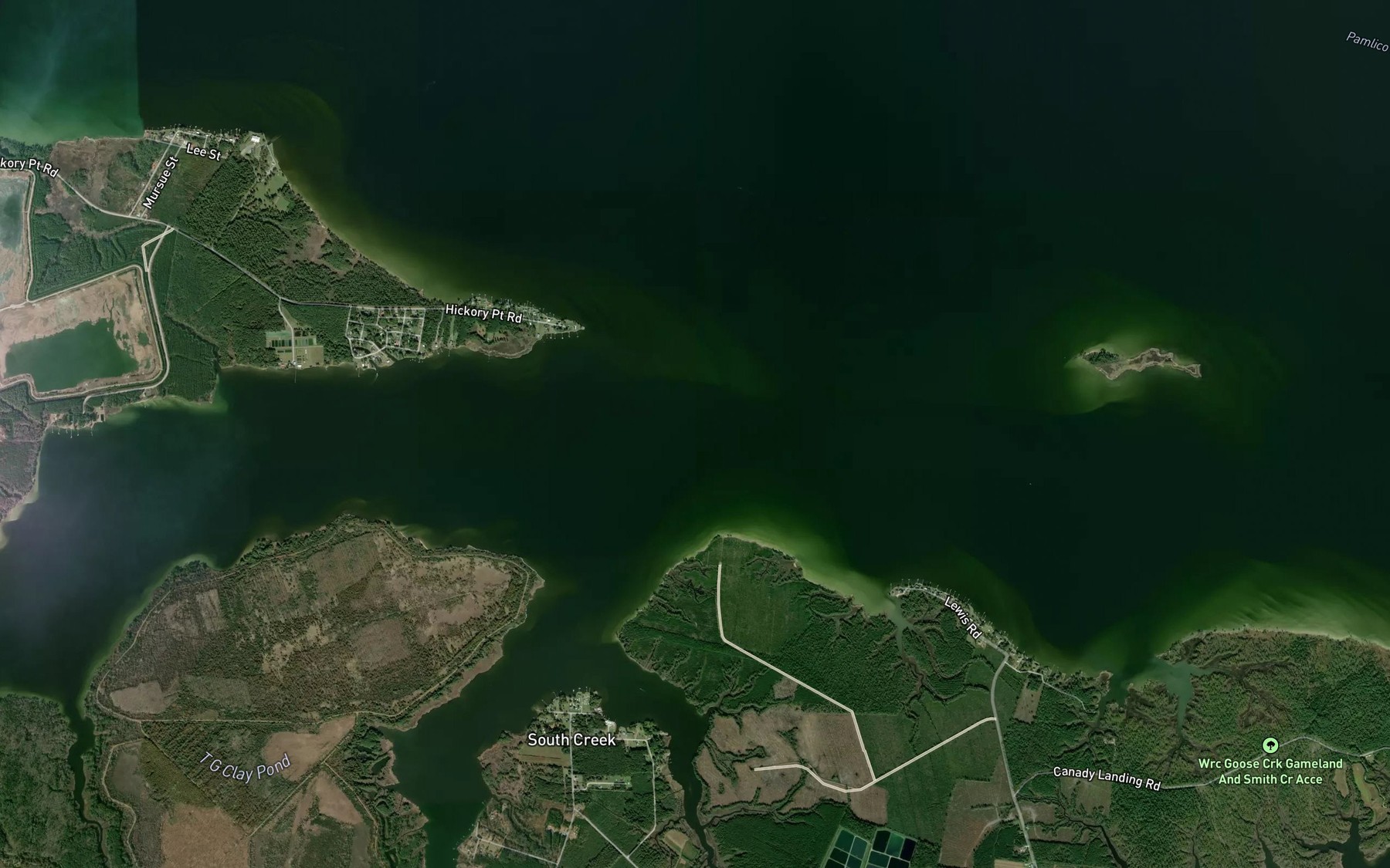 Satellite map of the South Creek