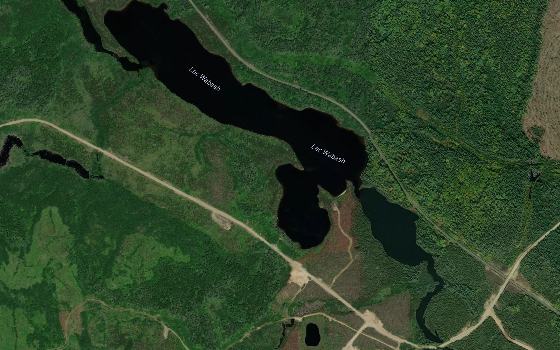 Satellite map of the Lac Wabash