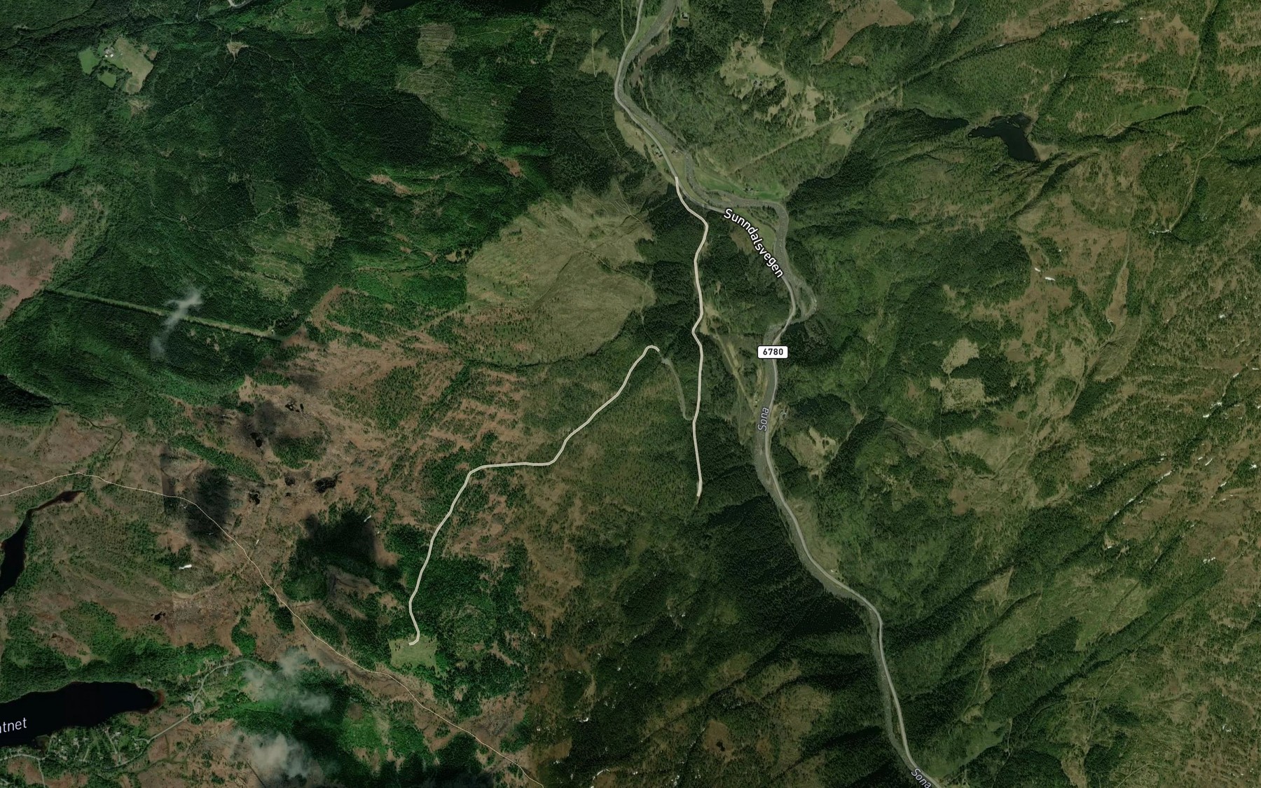 Satellite map of the Nersonbekken