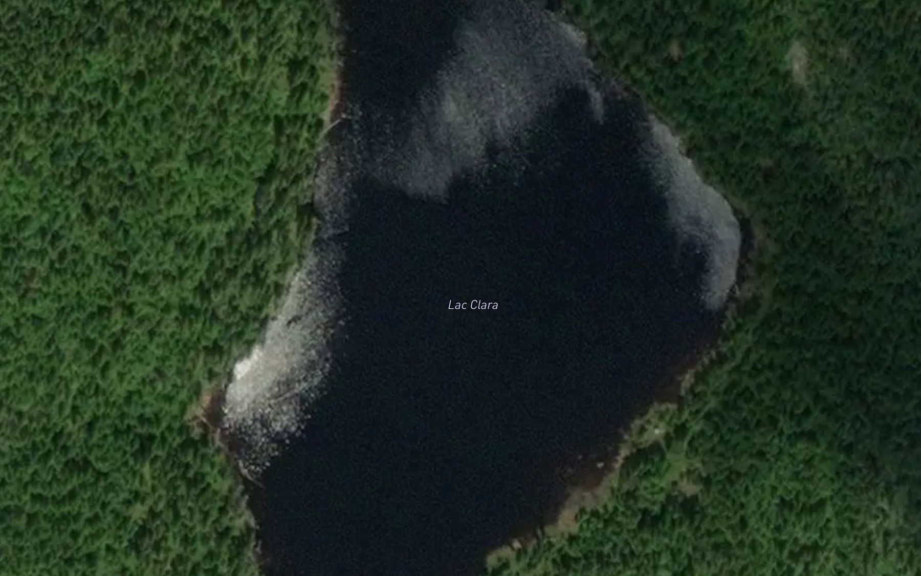 Satellite map of the Lac Clara