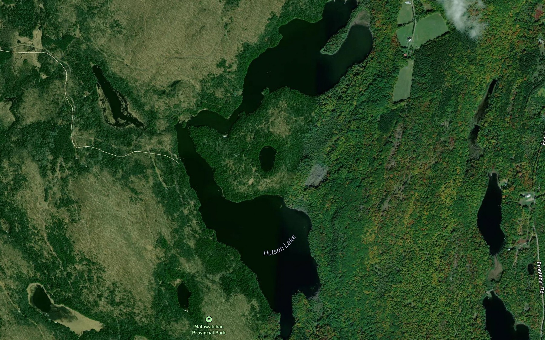 Satellite map of the Hutson Lake