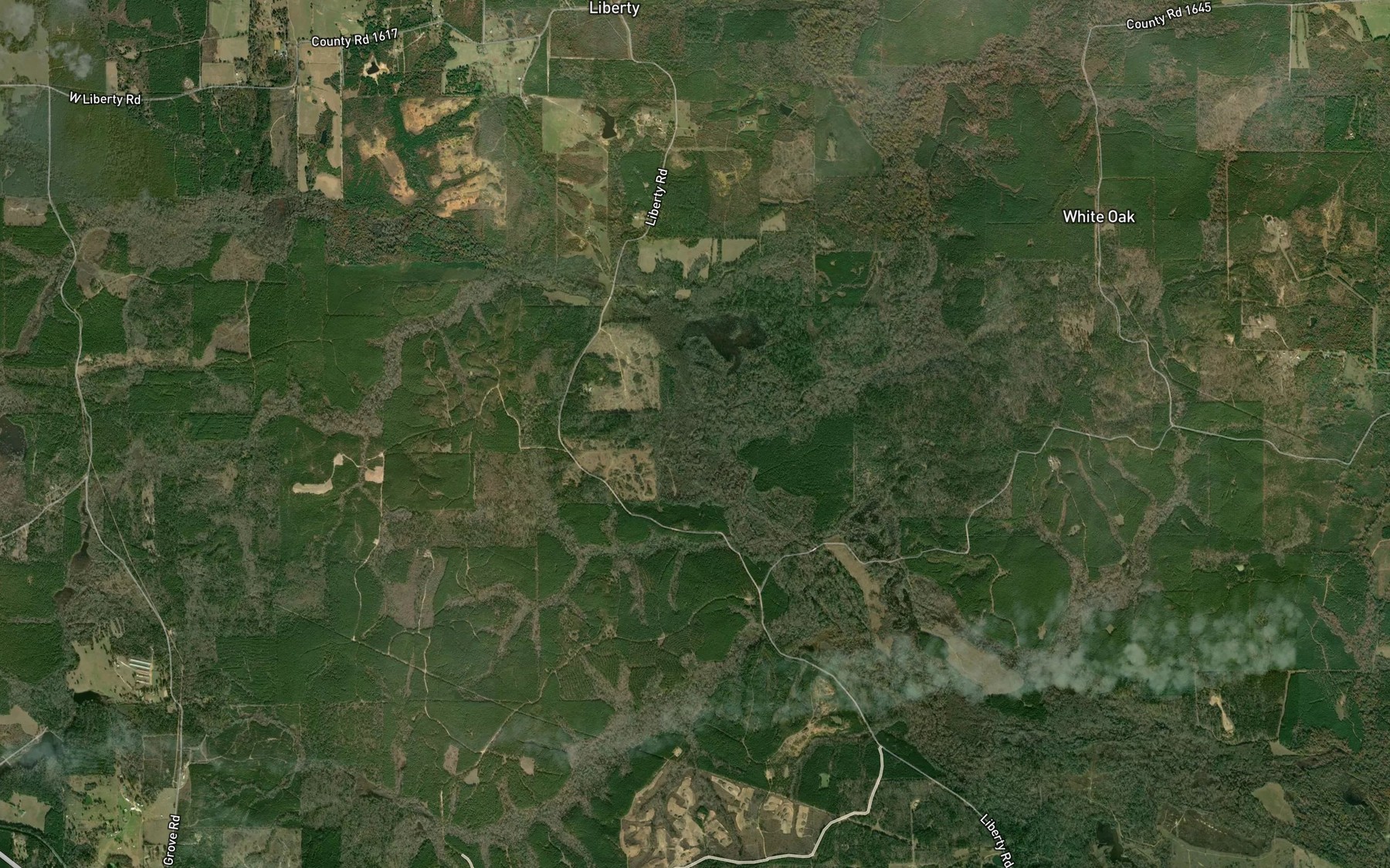 Satellite map of the Cattail Creek