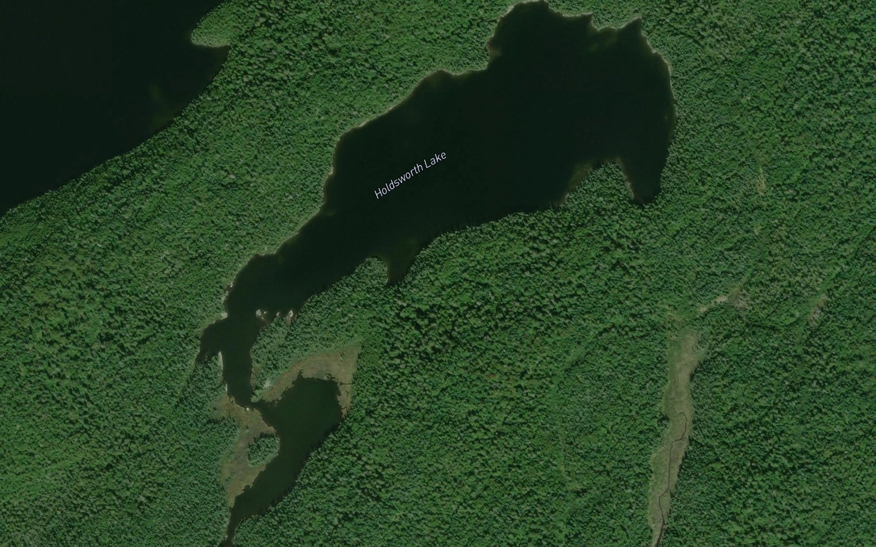 Satellite map of the Holdsworth Lake