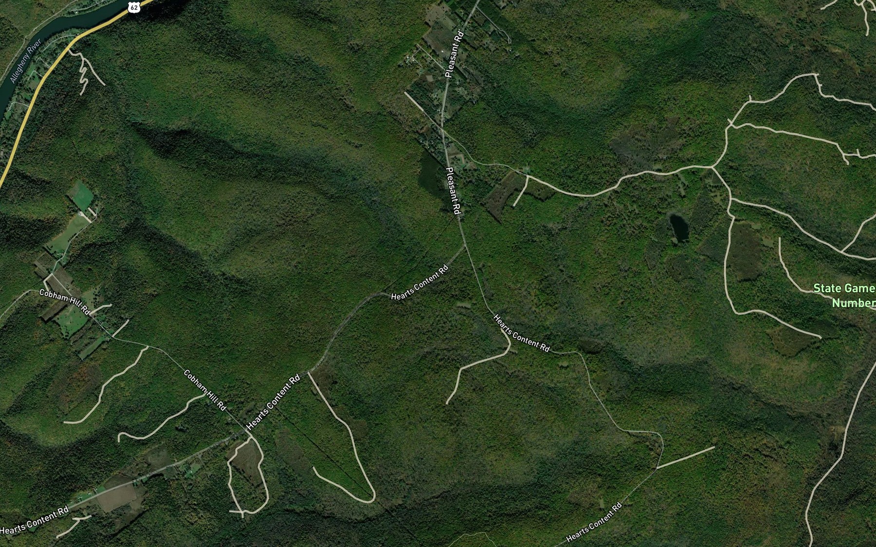 Satellite map of the Sandstone Springs