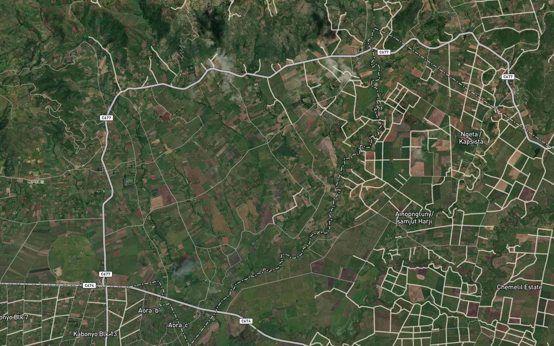 Satellite map of the Sehan