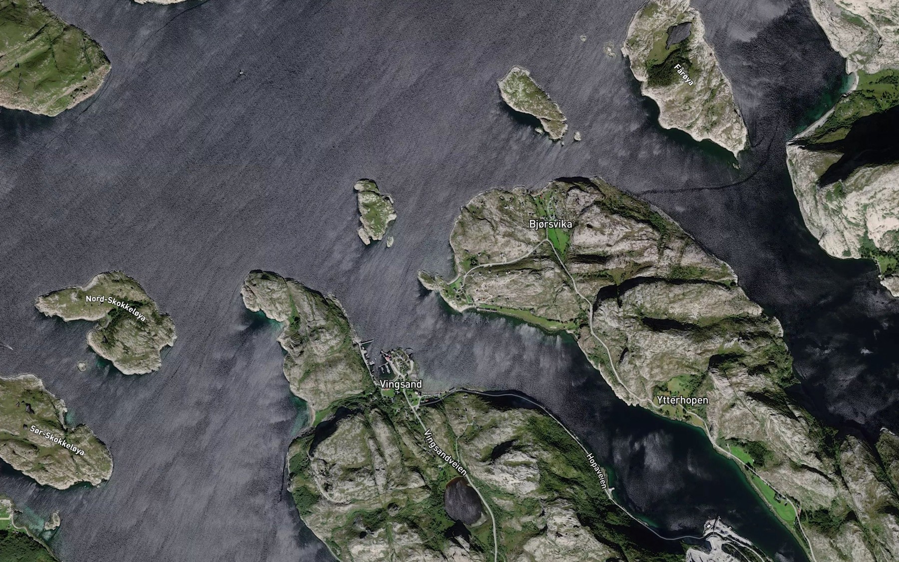 Satellite map of the Aunvika