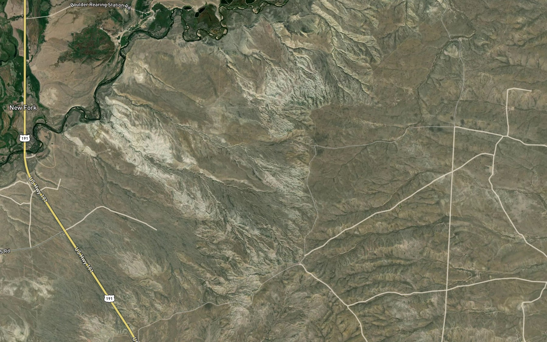 Satellite map of the East Fork Reservoir Number 6