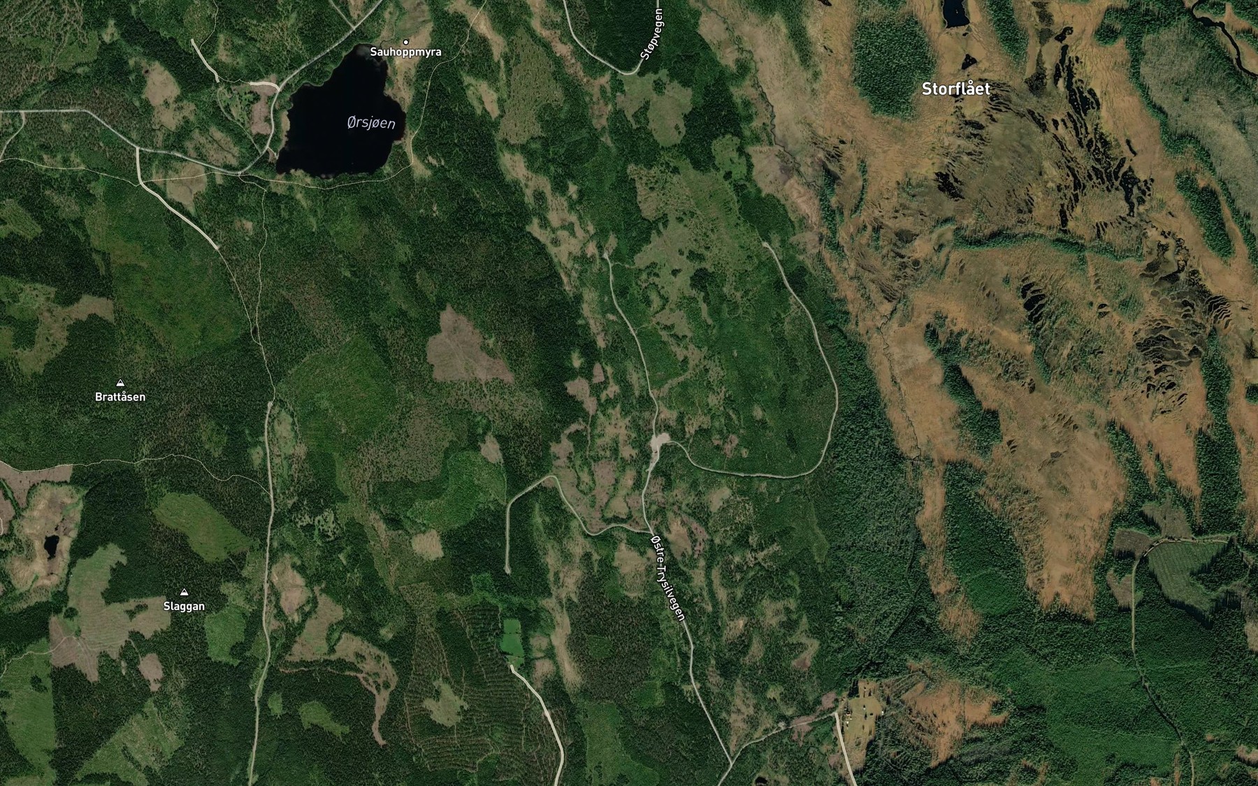 Satellite map of the Granasbekken