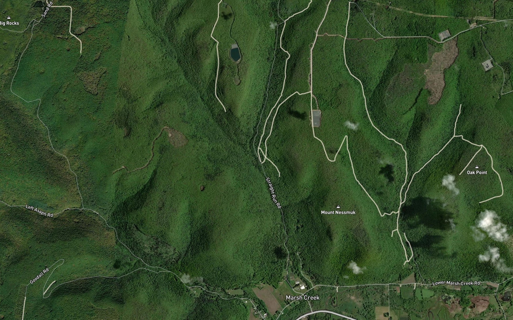 Satellite map of the Left Straight Run