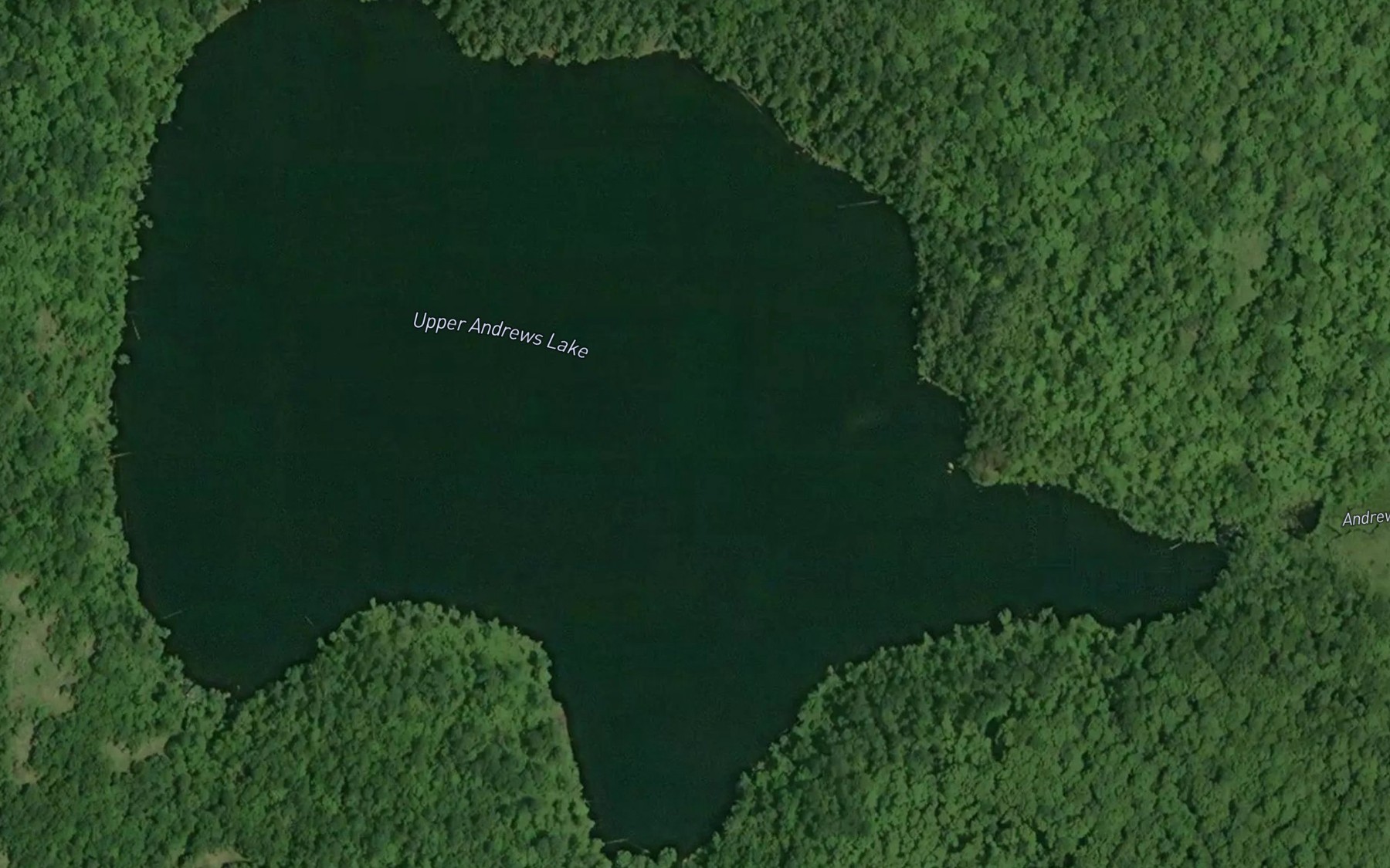 Satellite map of the Upper Andrews Lake