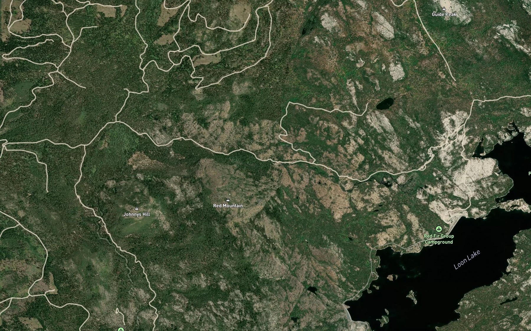 Satellite map of the Jerrett Creek