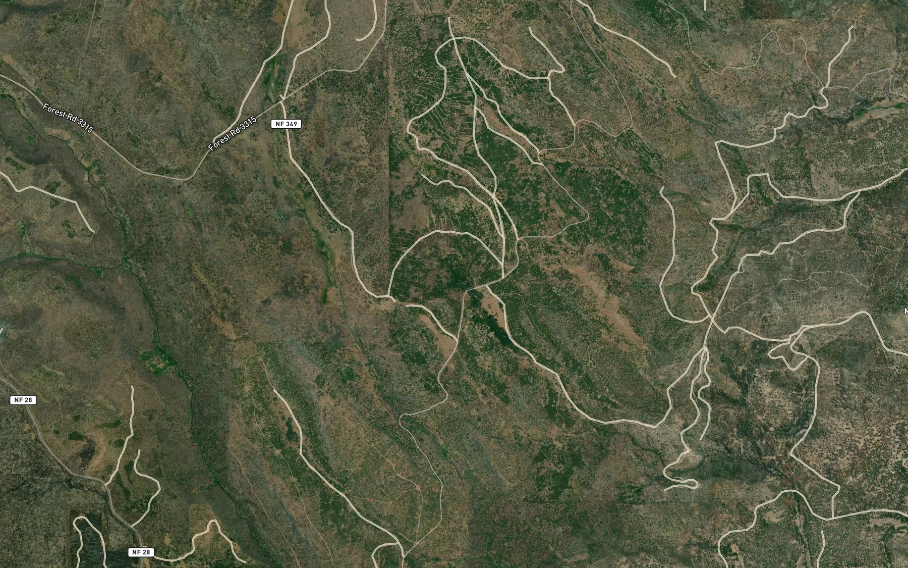 Satellite map of the Little Coffeepot Spring
