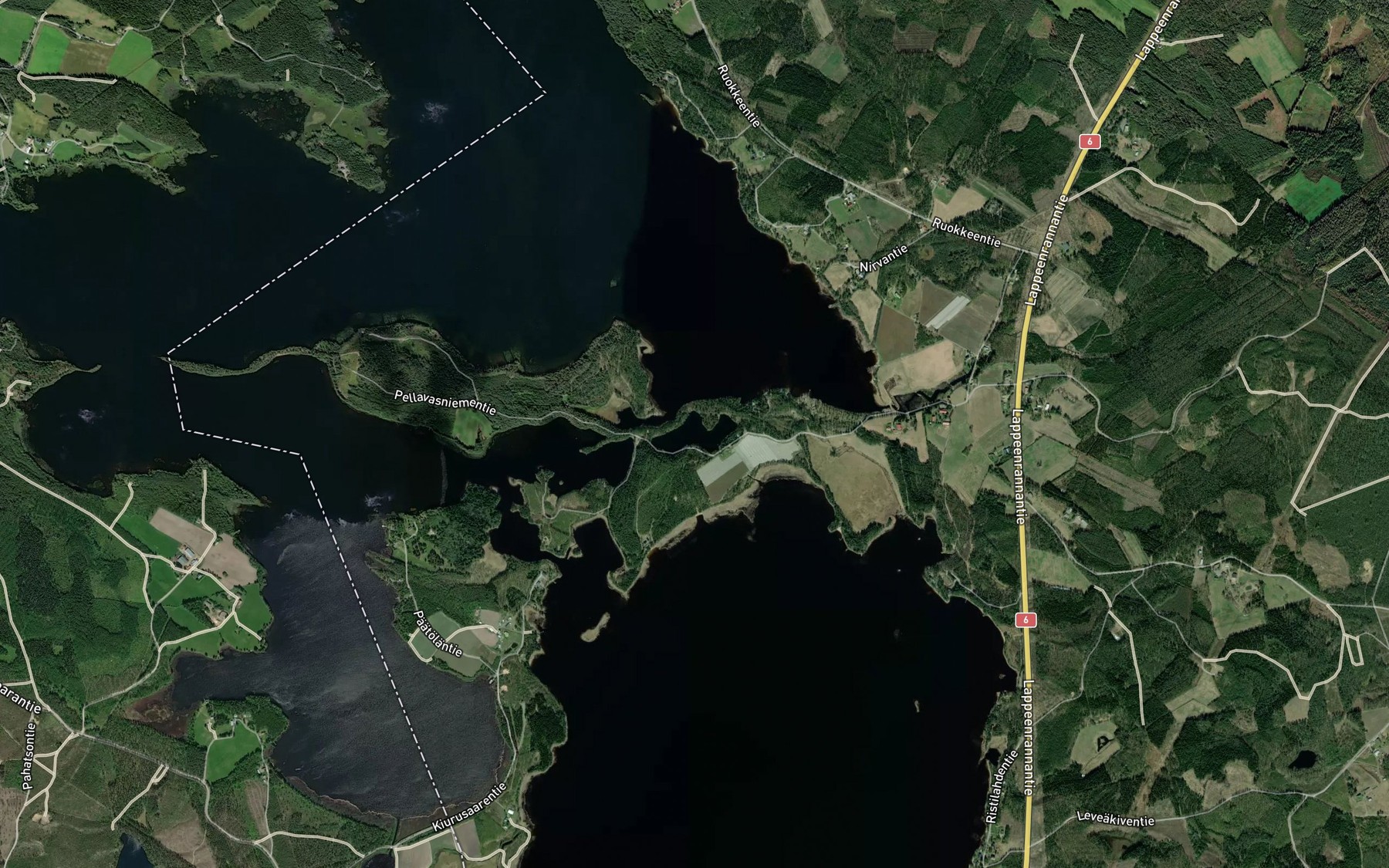 Satellite map of the Hiidenlampi