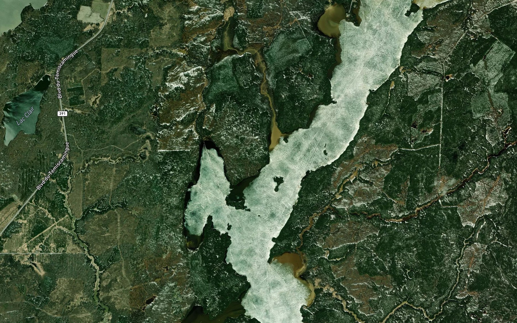 Satellite map of the Branche Gauvin
