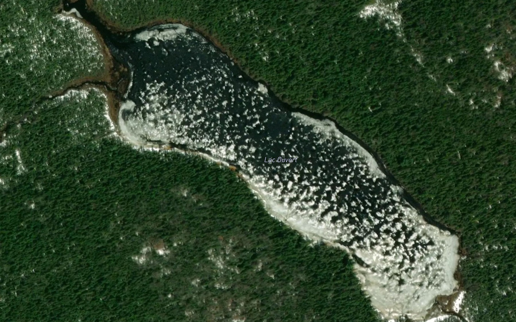 Satellite map of the Lac Ouvert