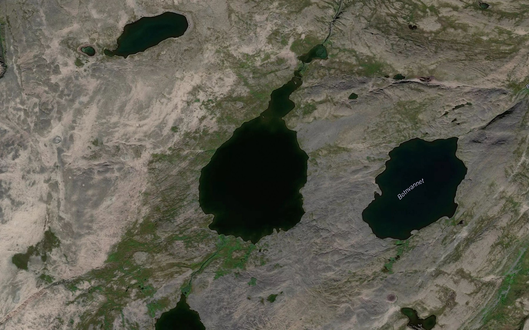 Satellite map of the Store Kloftvatnet