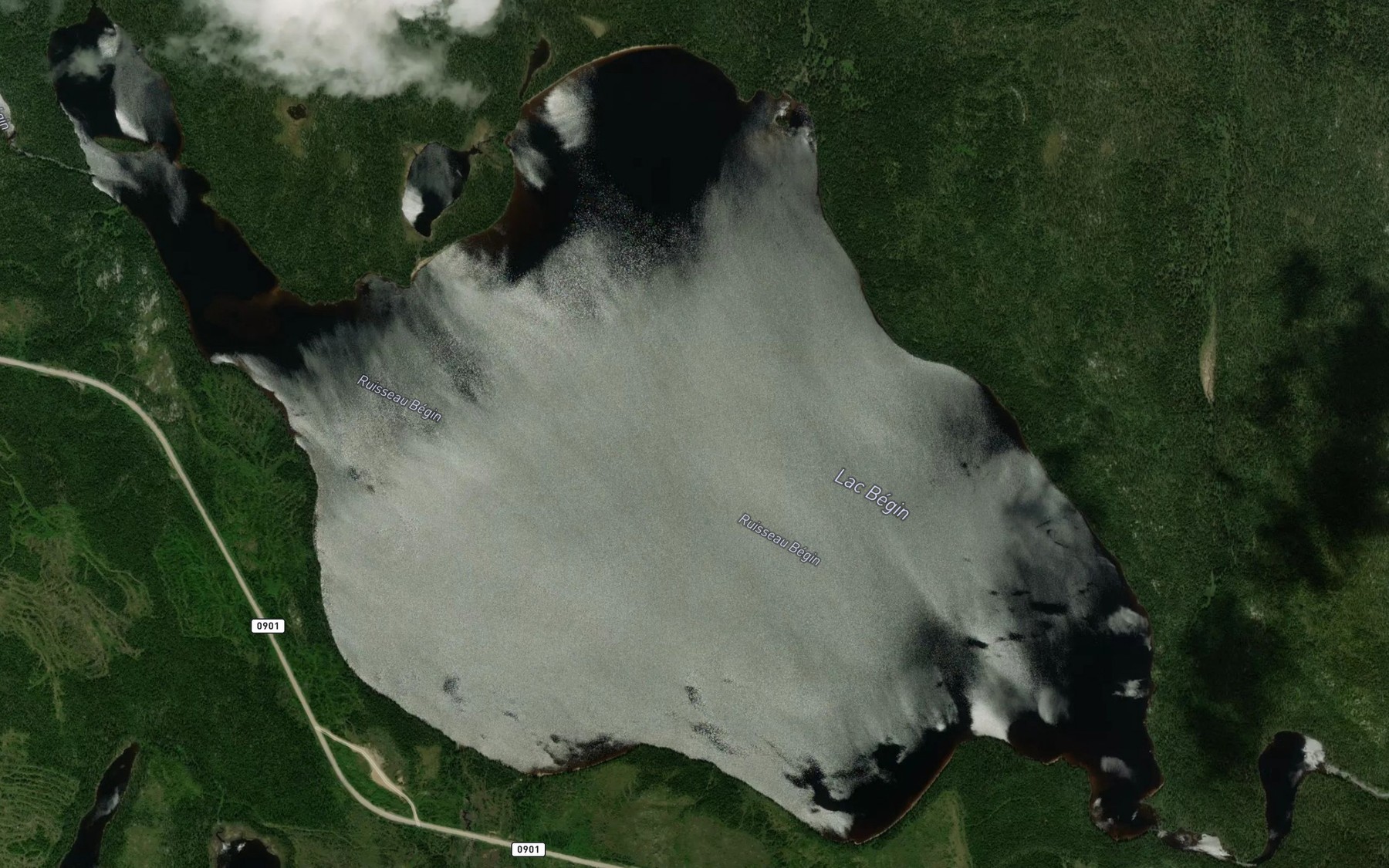 Satellite map of the Lac Begin