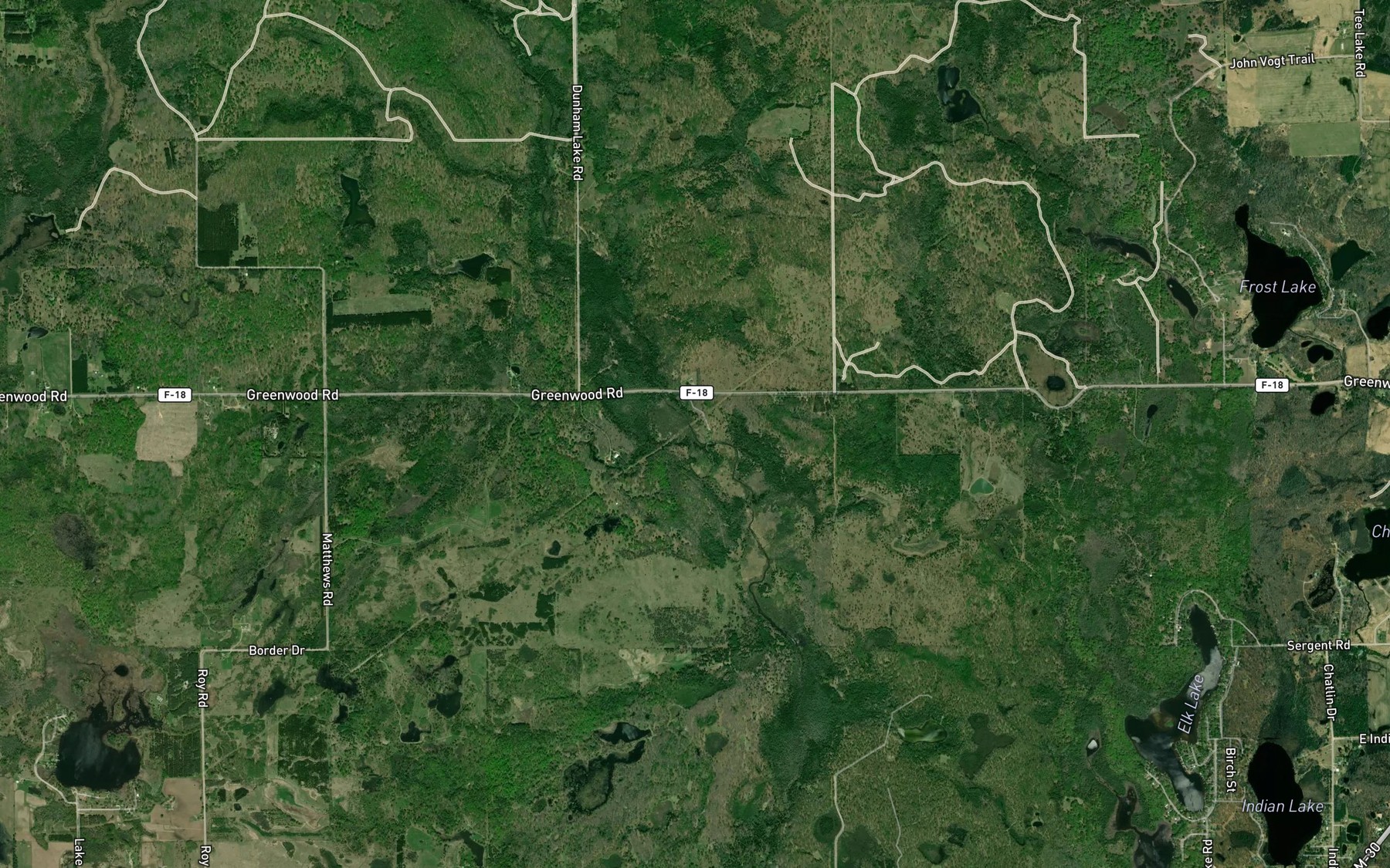 Satellite map of the Muma Creek