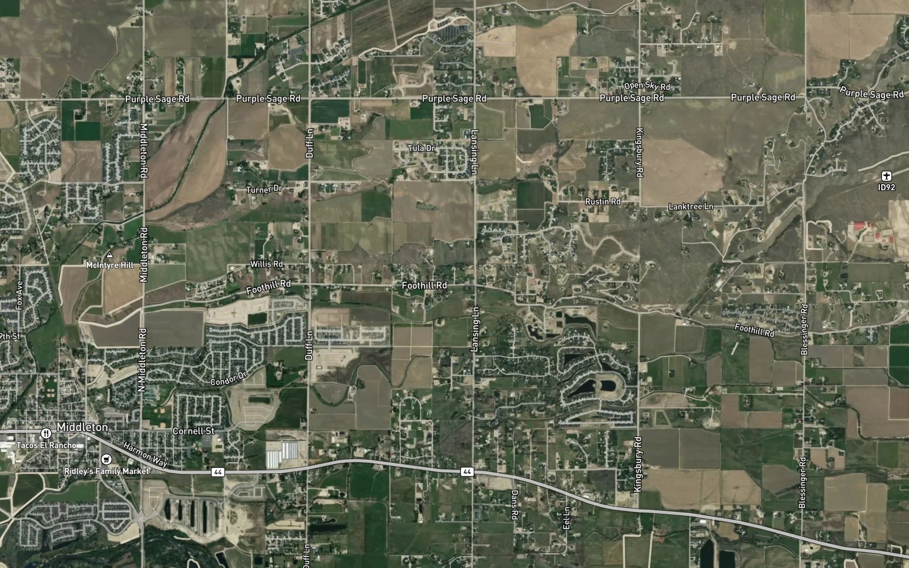 Satellite map of the Newman Lateral