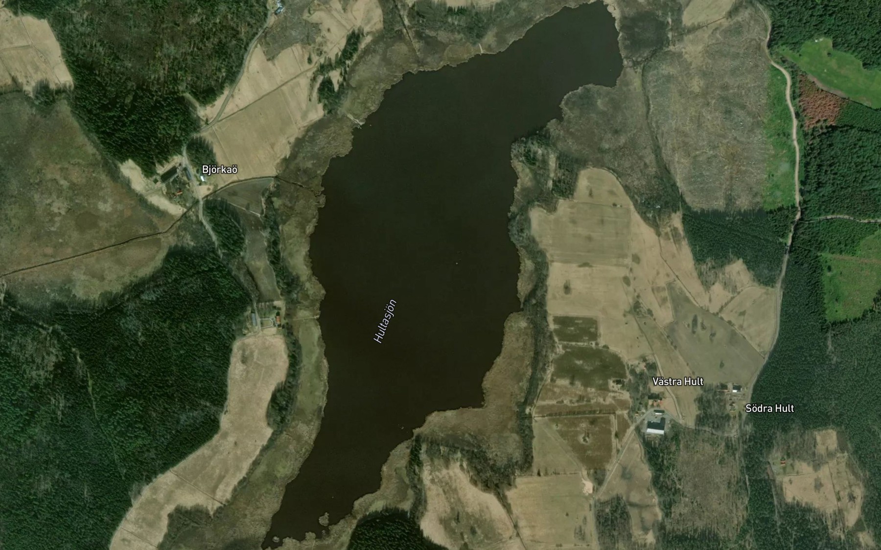 Satellite map of the Hultasjon