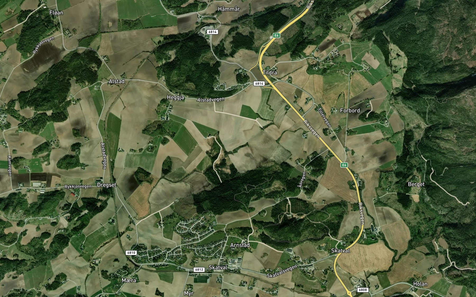 Satellite map of the Heggjasbekken