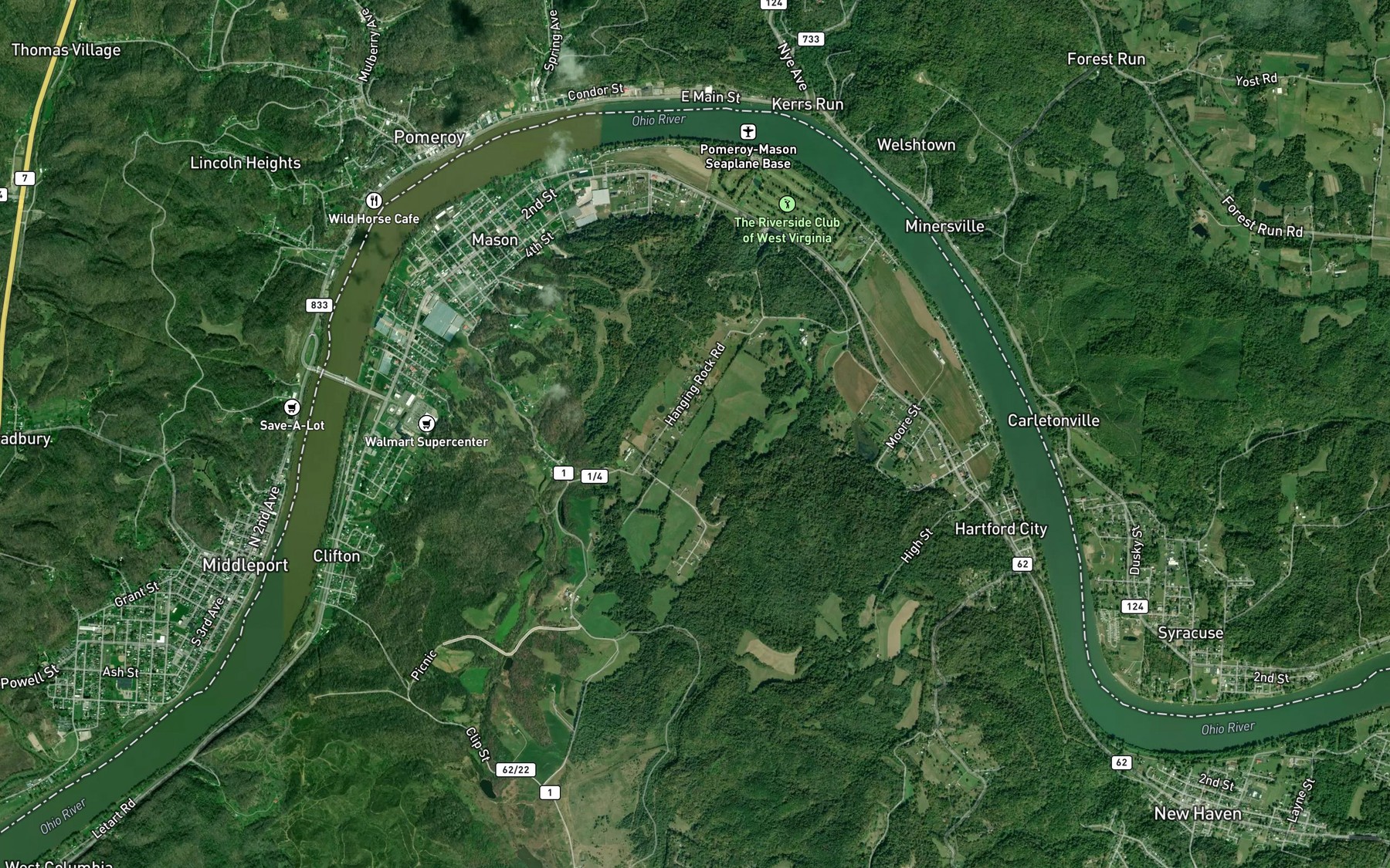 Satellite map of the Earl Ewing Spring