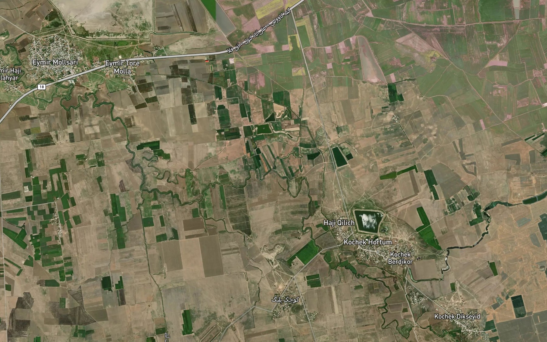 Satellite map of the Rudkhaneh-ye Siah Juq