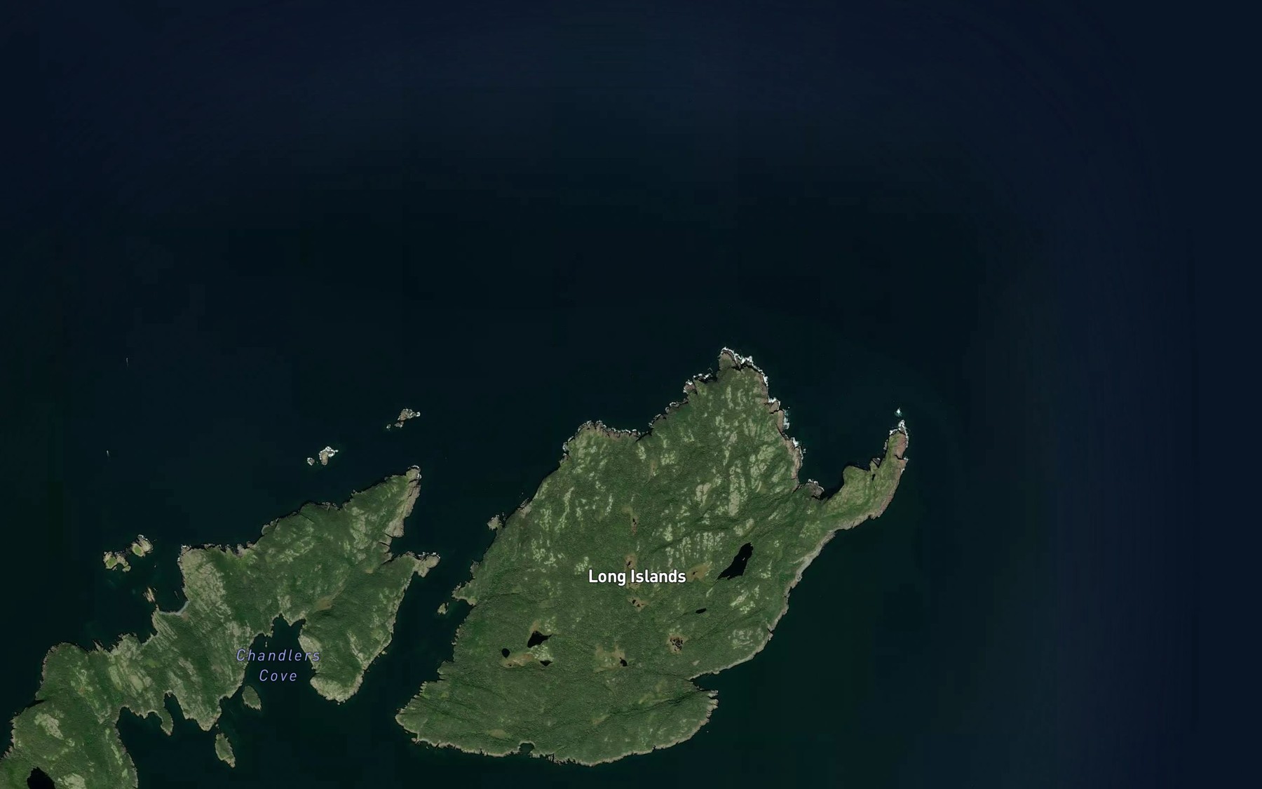 Satellite map of the Beaver Cove