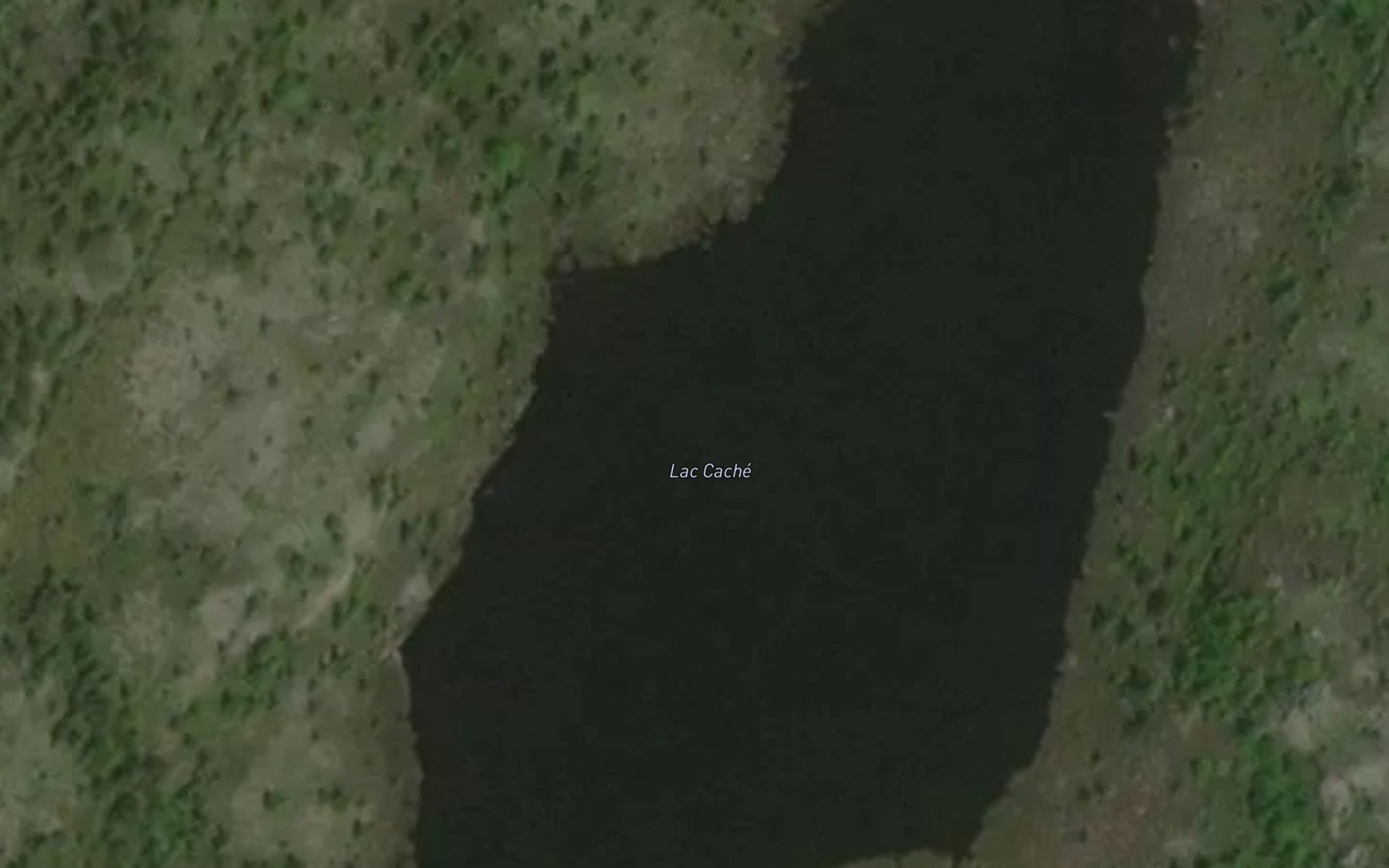 Satellite map of the Lac Cache
