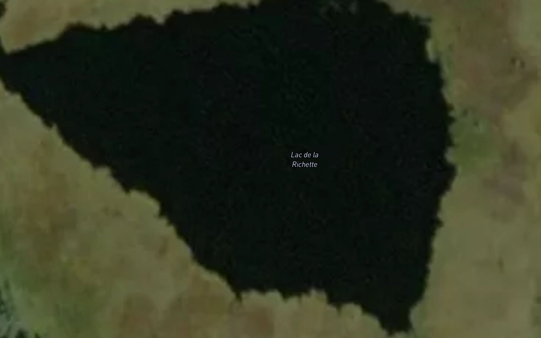 Satellite map of the Lac de la Richette