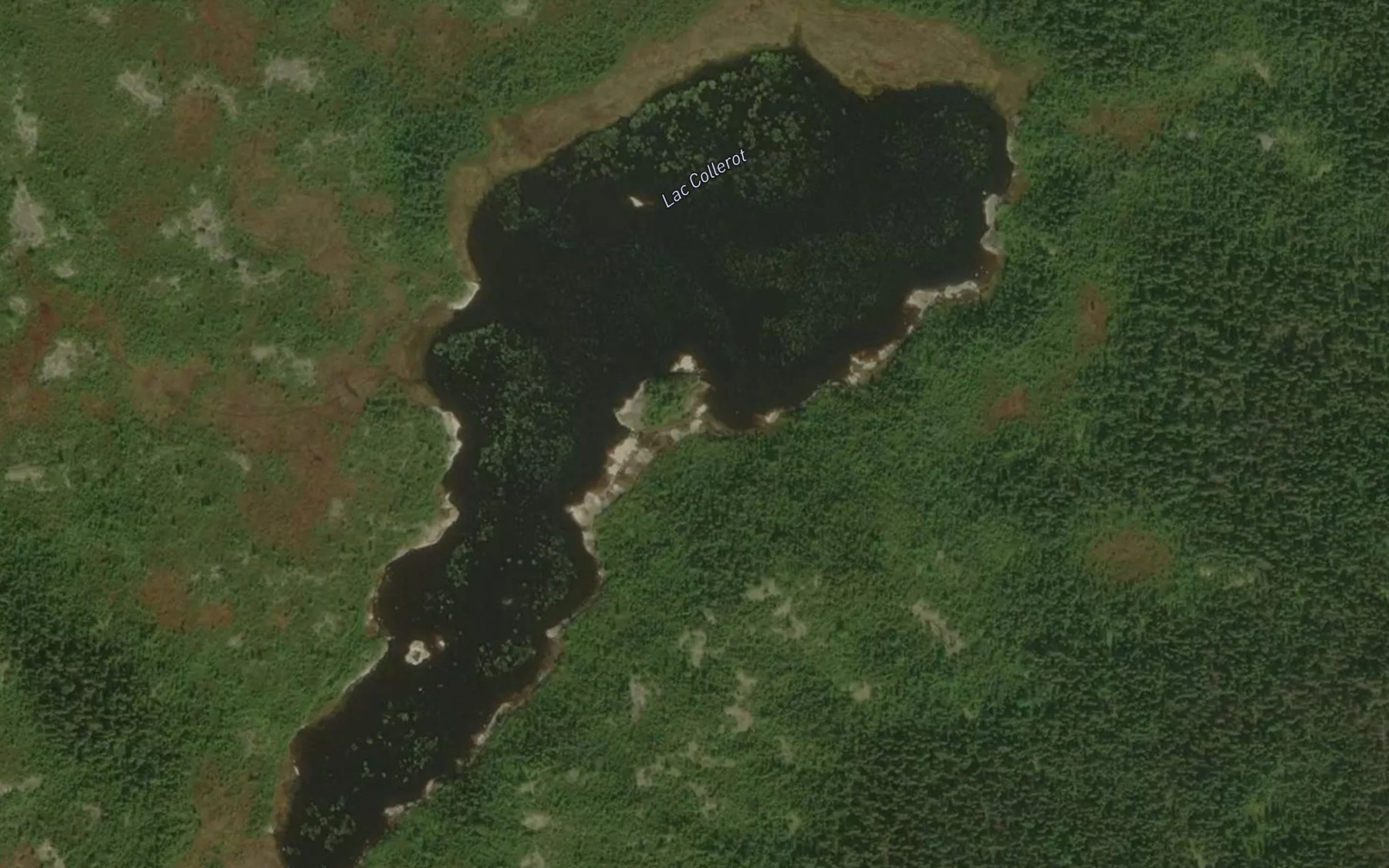Satellite map of the Lac Collerot