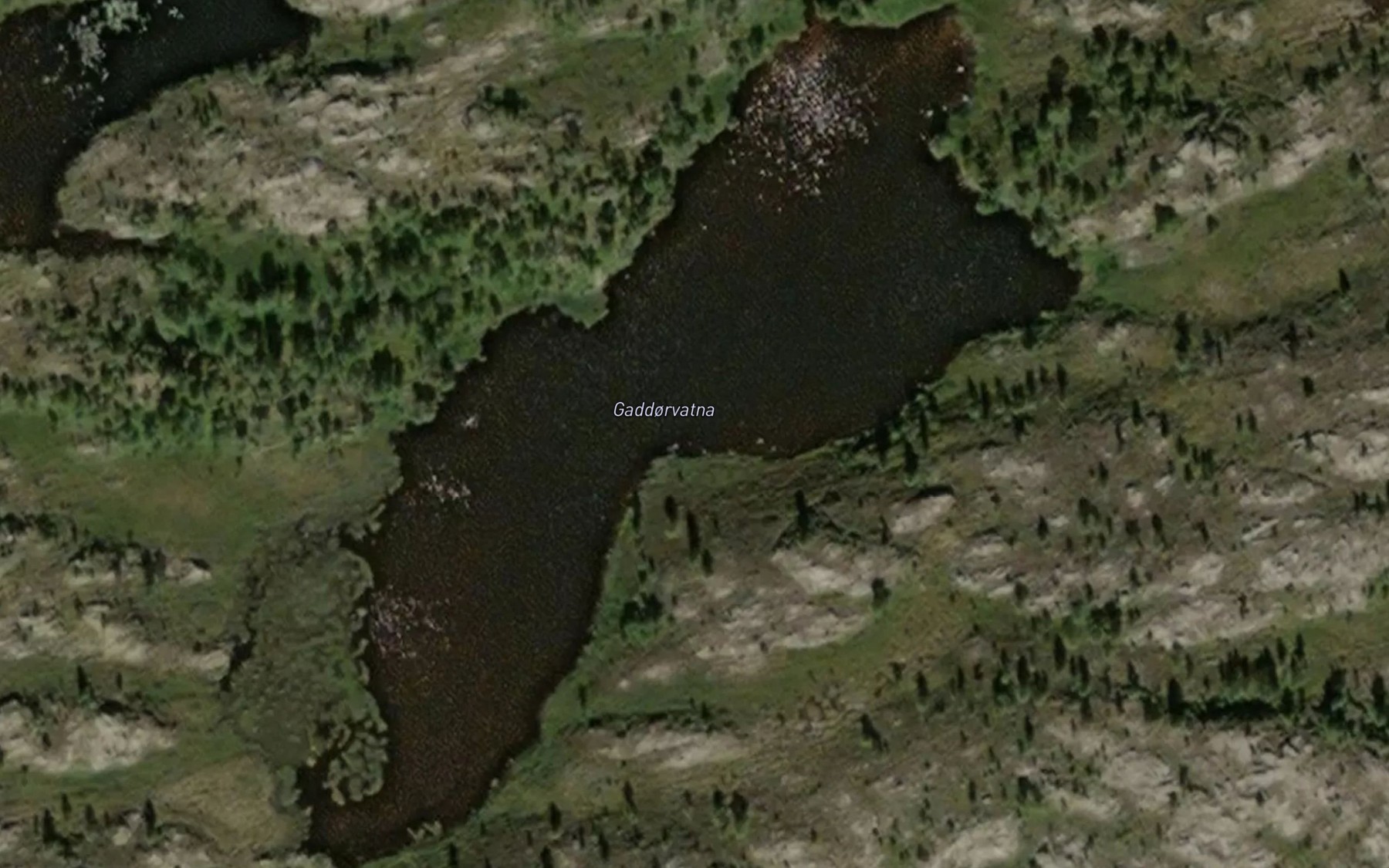 Satellite map of the Gaddorvatna