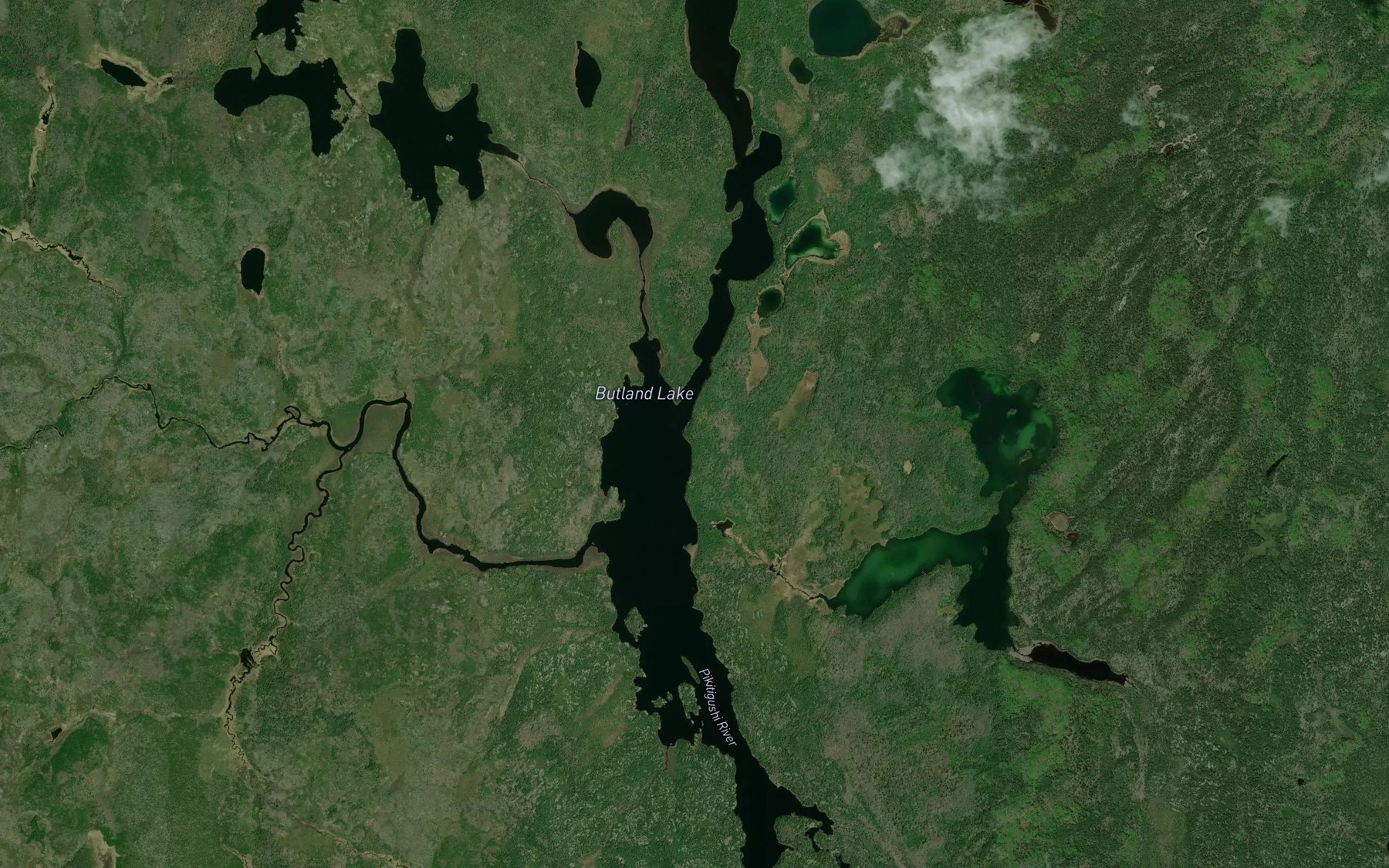Satellite map of the Butland Lake