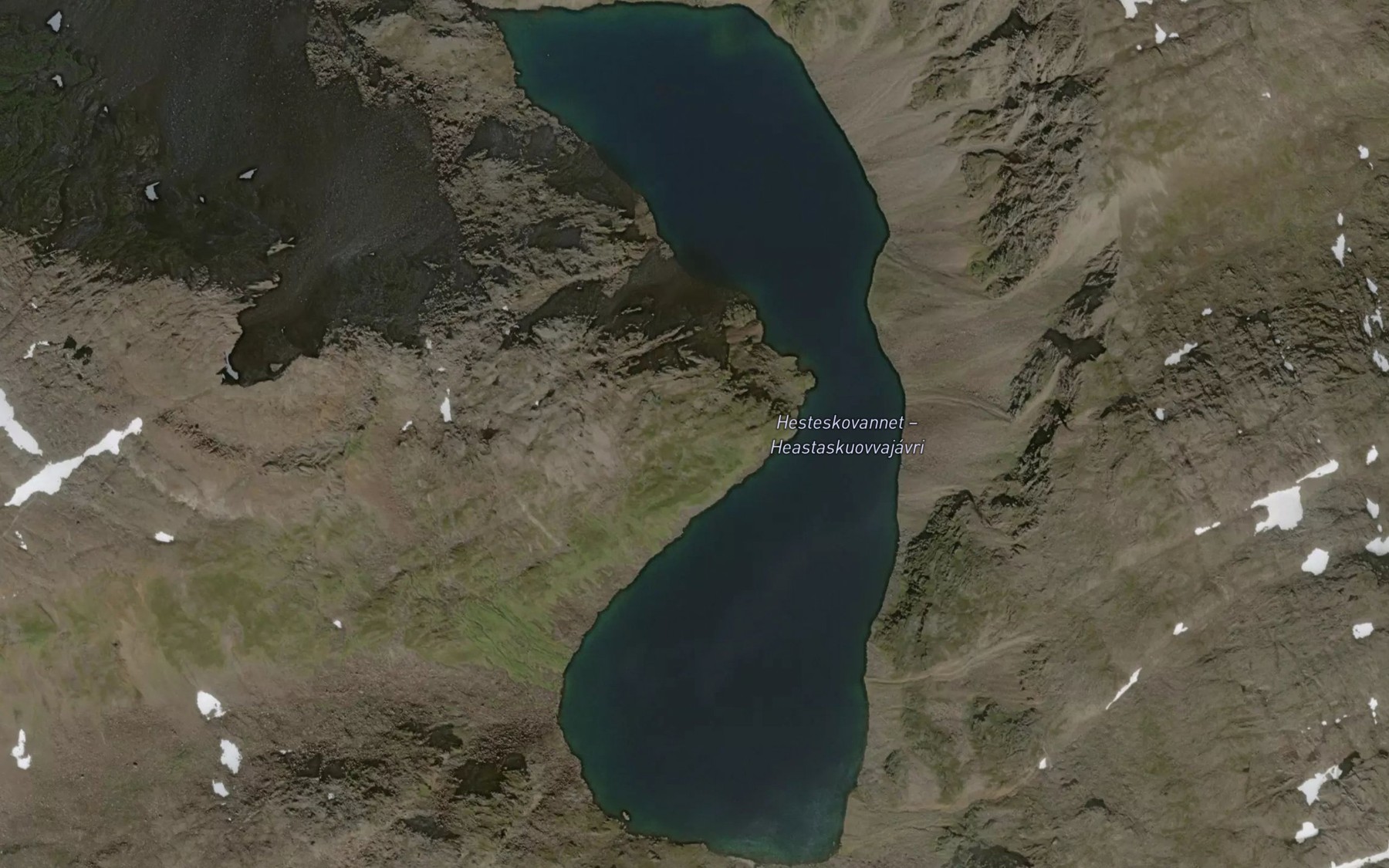 Satellite map of the Haestaskuovvajavri