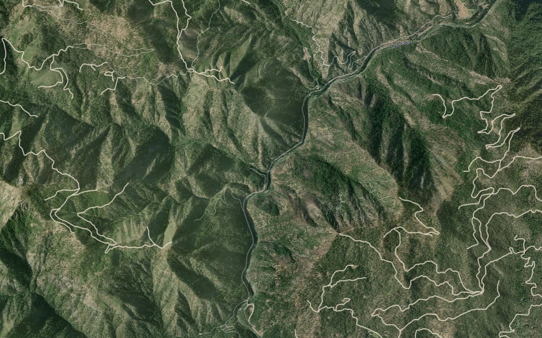 Satellite map of the Middle Creek