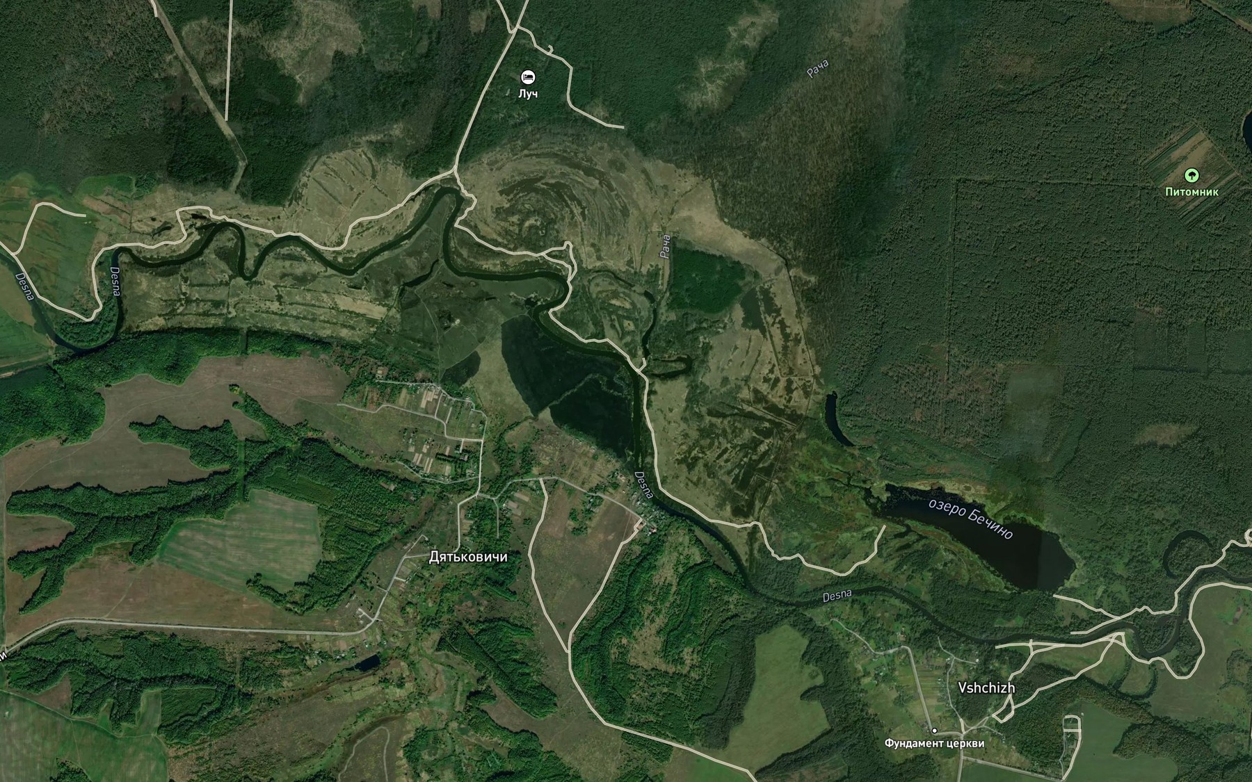 Satellite map of the Pesochnya