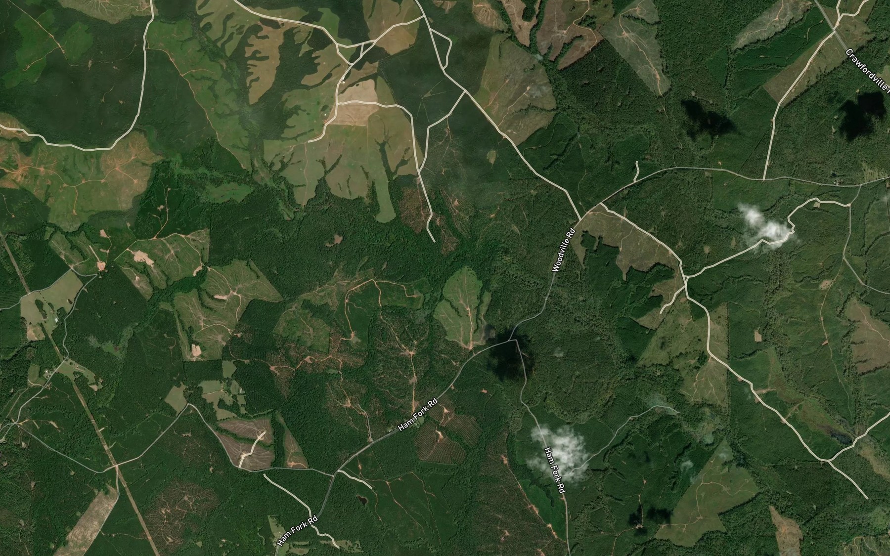 Satellite map of the Calloway Creek