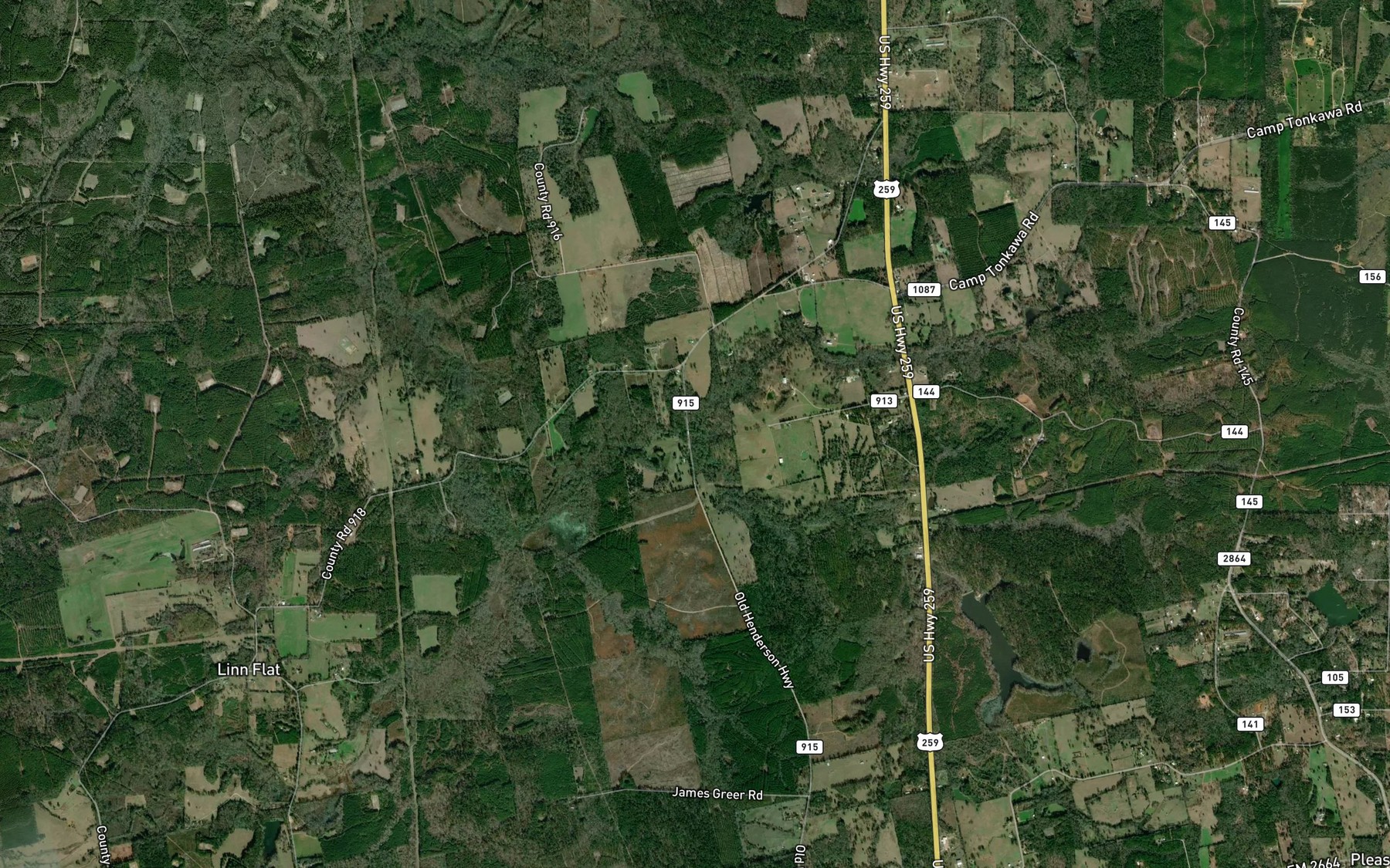 Satellite map of the Red Clifton Branch